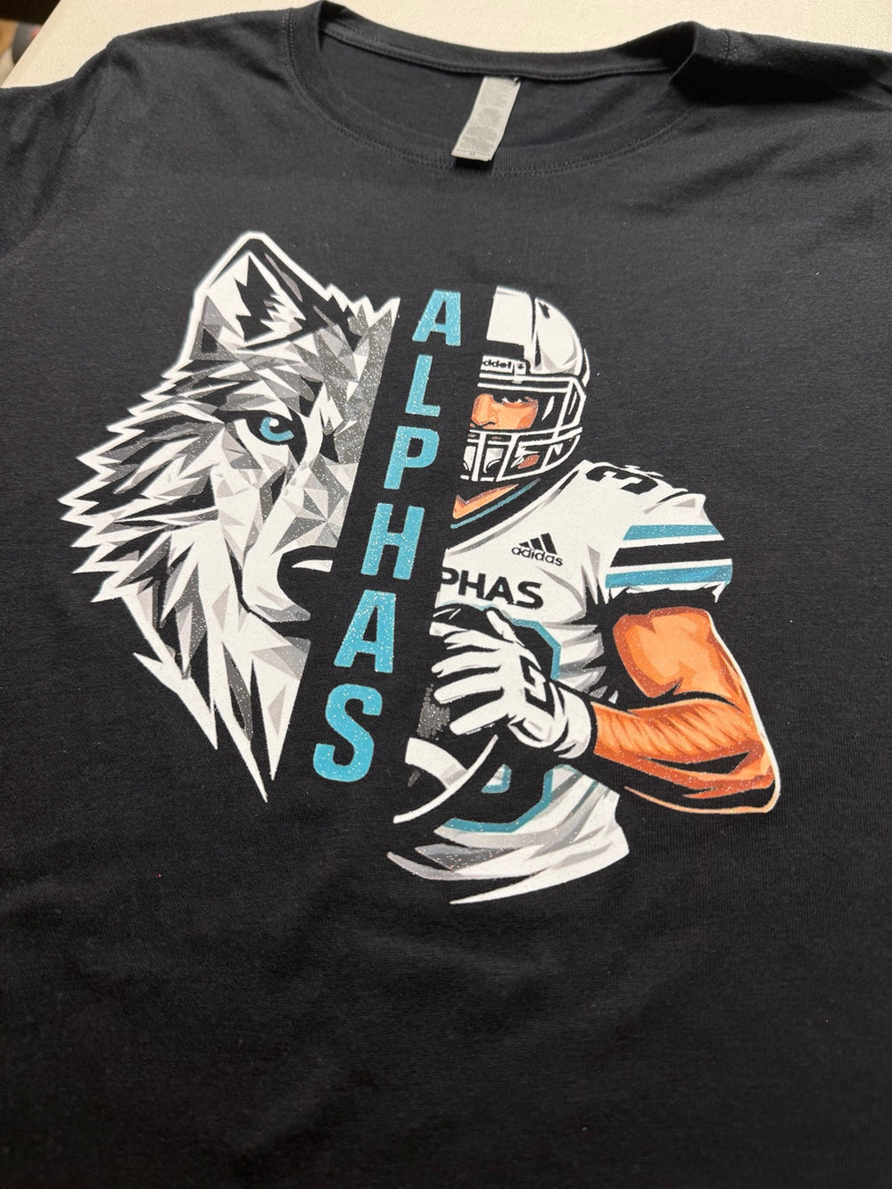 Alphas football graphic tee